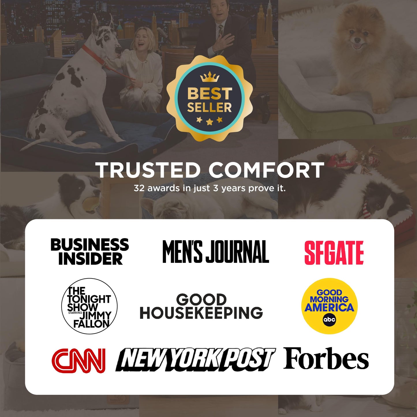 Bedsure Orthopedic Dog Bed Medium Size Dogs - Washable Small Medium Dog Cat Bed Waterproof, Comfort Cats Couch Sofa with Washable Removable Cover, Pets Bed with Nonskid Bottom, Grey, 28"